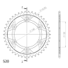 KAWASAKI EN 500 VULCAN 96-09 zestaw napęd-owy SPX-57554