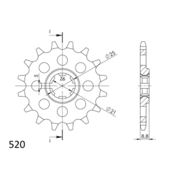 HUSQVARNA WR 360 92-98 CR 360 92- zestaw napęd-owy-57639