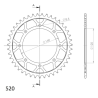 KAWASAKI KLX 650 93-96 R 99-01 zestaw napęd-owy-58086