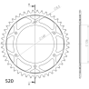 BMW F650 STRADA FUNDURO 94-00 zestaw napęd-owy SPX-58142