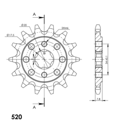 HONDA CRM 125 90-93 zestaw napęd-owy SUPERSPROX-58151