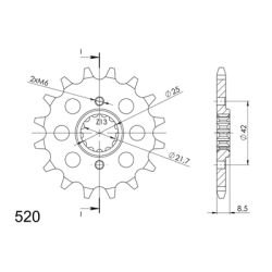 SUZUKI GS 500 E 99-07 F 04-10 zestaw napęd-owy SPX-58251
