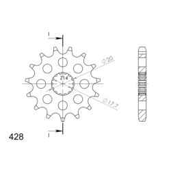 YAMAHA DT 125 RE 04-06 R X 05-06 zestaw napęd-owy-58287