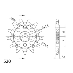 HONDA CB 300 F 15-18 zestaw napęd-owy SUPERSPROX-58695