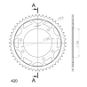 YAMAHA DT 50 R MBK 50 X-LIMIT zestaw napęd-owy SPX-58760