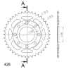 DAELIM VT 125 EVOLUTION 98-02 zestaw napęd-owy SPX-59534