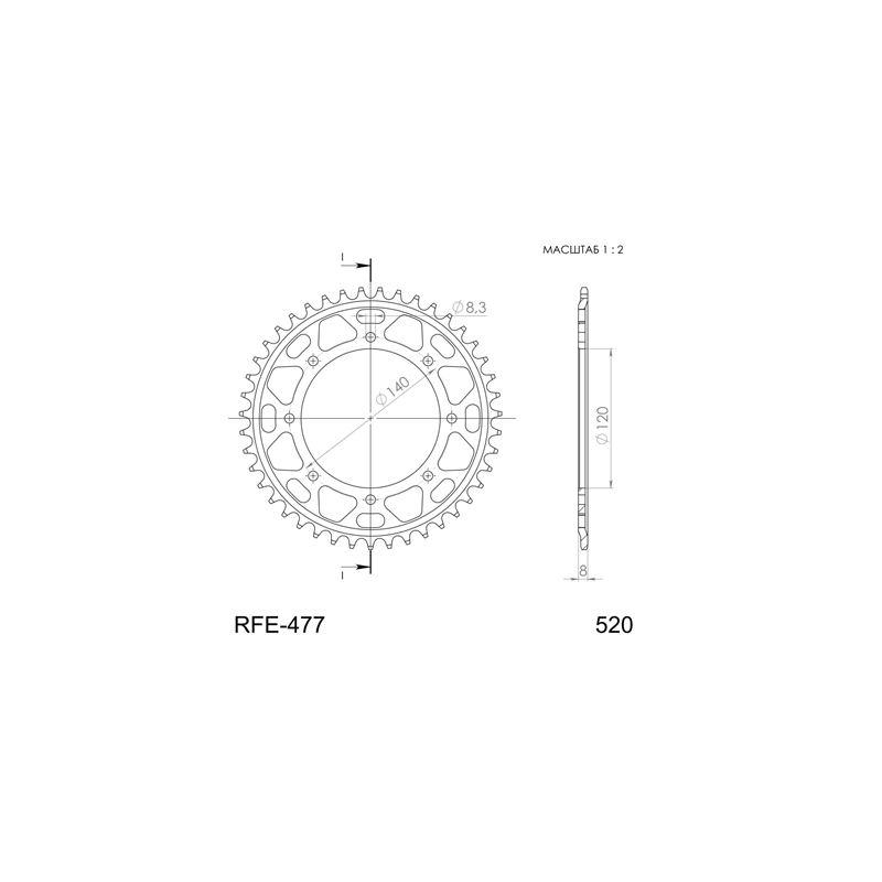 KAWASAKI KL KLR 600 84-90 zestaw napęd-owy SPX-59554