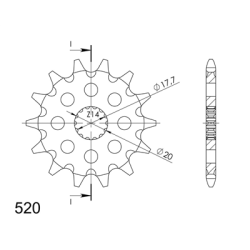 YAMAHA YZ 125 97-98 zestaw napęd-owy SUPERSPROX-60118