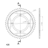 YAMAHA YZ85 02-18 LARGE-WHEEL zestaw napęd-owy SPX-60195