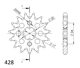 HONDA (GLR) CB 125 F 15-17 zestaw napęd-owy SPX-60237