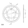 DUCATI MONSTER 797 17-20 zestaw napęd-owy SPX-60262