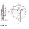 APRILIA 125 RS4 TUONO 11-20 zestaw napęd-owy SPX-60385