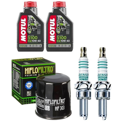 KAWASAKI EX 650 R NINJA 06-15 olej+filtr+świece-55110