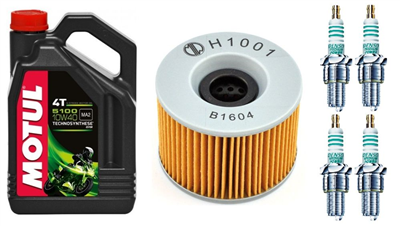 KAWASAKI ZX GPZ 750 TURBO 83-88 olej+filtr+świece-31373