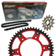 HONDA CRF 450 R 02-03 zestaw napęd-owy SPX RED-36108