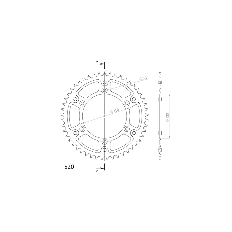 YAMAHA YZF YZ 450 F 03-04 zestaw napęd-owy SPX-49330
