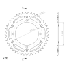 YAMAHA XTZ 660 TENERE 91-95 zestaw napęd-owy SPX-49396