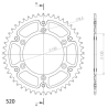 YAMAHA YZF YZ 450 F 07-14 zestaw napęd-owy SPX-40057