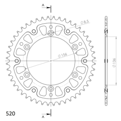 HUSQVARNA TE 410 95-00 zestaw napęd-owy RED SPX-50433