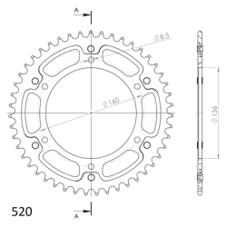 BMW F650 FUNDURO STRADA 94-00 zestaw napęd-owy SPX-40977