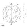 HUSABERG TE 250 300 11-14 zestaw napęd-owy SPX-41280