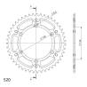 KAWASAKI KDX 200 89-94 zestaw napęd-owy SUPERSPROX-42896