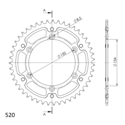 KAWASAKI KDX 200 95-06 zestaw napęd-owy SUPERSPROX-50342