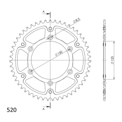 KTM SXF EXC 250 400 450 14/52 zestaw napęd-owy ORG-50557