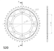 KAWASAKI KLX 650 93-96 R 99-01 zestaw napęd-owy-37968