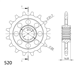 HONDA CTX 700 N 14-18 zestaw napęd-owy SUPERSPROX-39558