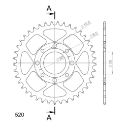 HONDA VT 125 C C2 SHADOW 99-07 zestaw napęd-owy-39427