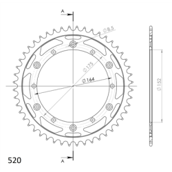 YAMAHA YZ 125 97-98 zestaw napęd-owy SUPERSPROX-40830