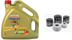 Olej CASTROL POWER1 4T 10W40 4L (dawny GPS) + filtr oleju M.LINE 15410-MM9-013 (HF303)