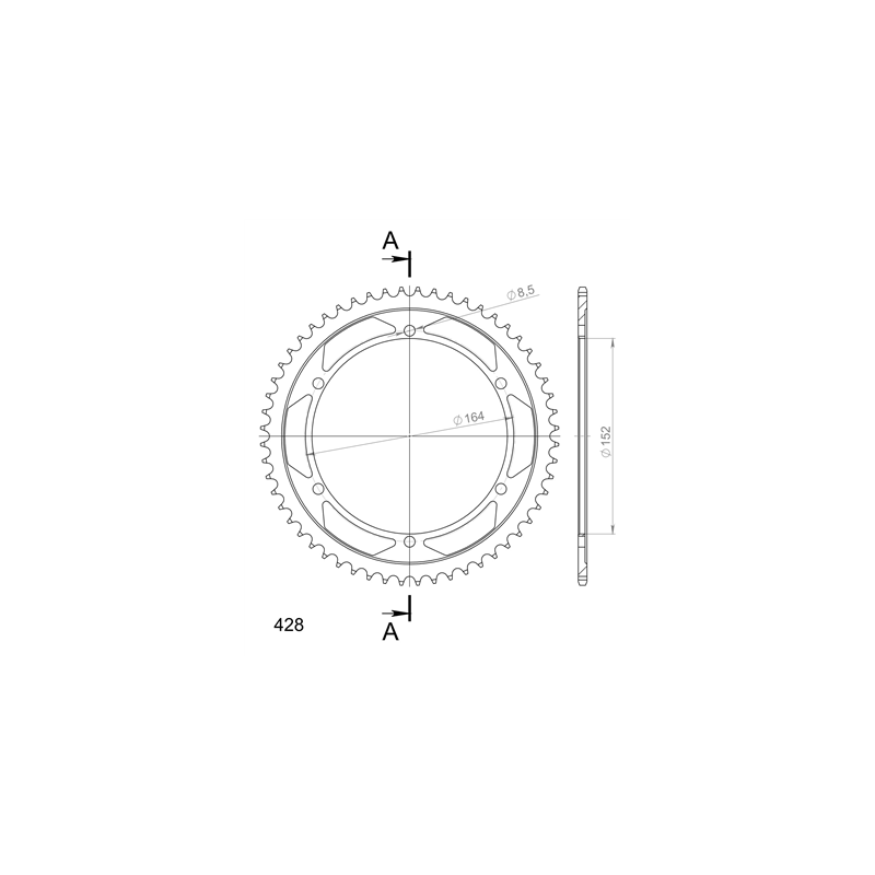 SUPERSPROX RFE-1839:56-BLK ZĘBATKA TYŁ JTR1839.56-69561