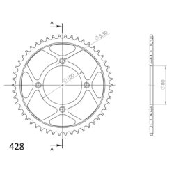 HONDA CRF 100 04-13 XR 100 85-03 zestaw napęd-owy-69598