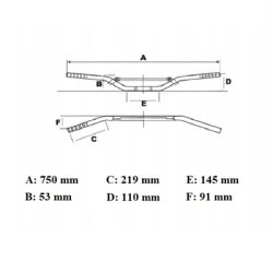 TRW LUCAS MCL100T KIEROWNICA ALUMINIOWA 22MM SUPERBIKE KOLOR TYTANOWY-69748
