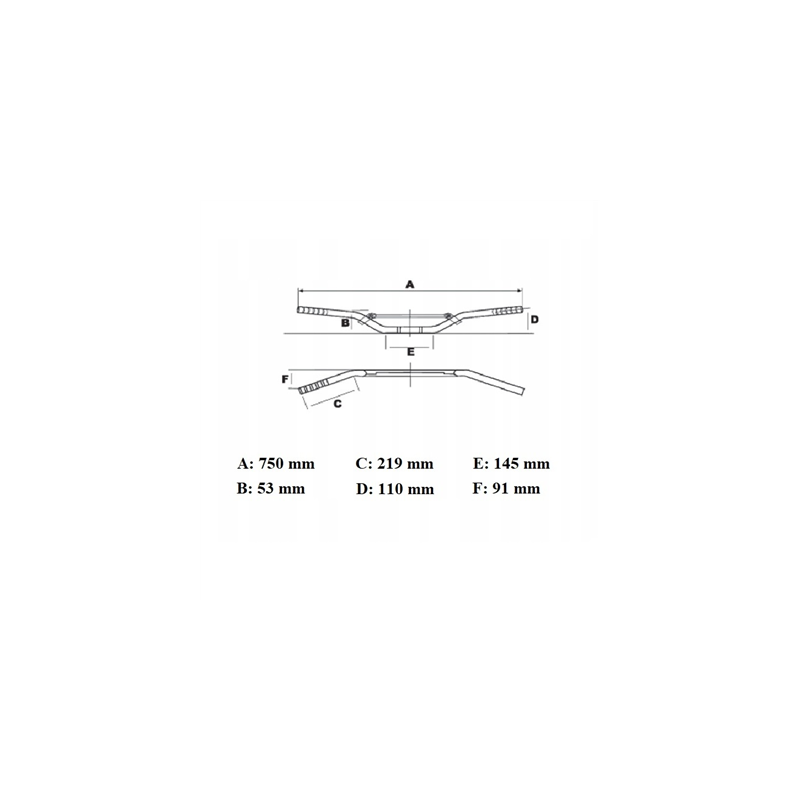 TRW LUCAS MCL100T KIEROWNICA ALUMINIOWA 22MM SUPERBIKE KOLOR TYTANOWY-69748