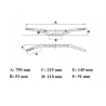 TRW LUCAS MCL100T KIEROWNICA ALUMINIOWA 22MM SUPERBIKE KOLOR TYTANOWY-69748