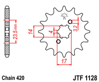 JT JTF1128.11 ZĘBATKA PRZÓD-51493