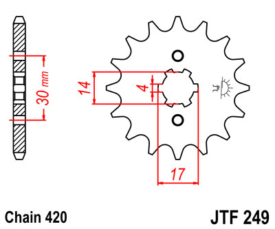 JT JTF249.14 ZĘBATKA PRZÓD-51476
