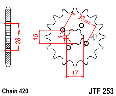 JT JTF253.15 ZĘBATKA PRZÓD-51497