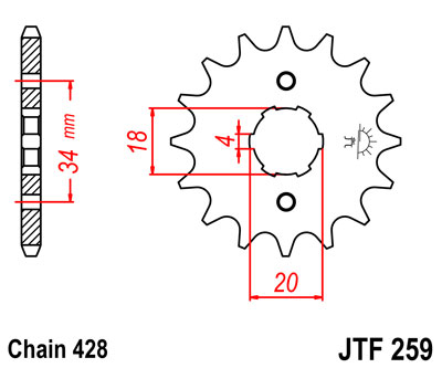 JT JTF259.14 ZĘBATKA PRZÓD-66744