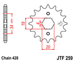 JT JTF259.14 ZĘBATKA PRZÓD