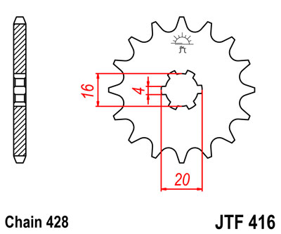JT JTF416.14 ZĘBATKA PRZÓD-51499