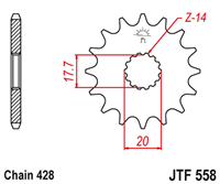 JT JTF558.16 ZĘBATKA PRZÓD-18346