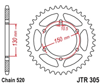 JT JTR305.46 ZĘBATKA TYŁ-66741