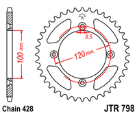 JT JTR798.47 ZĘBATKA TYŁ-51520