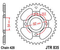 JT JTR835.49 ZĘBATKA TYŁ-51530