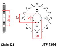 JT JTF1264.15 ZĘBATKA PRZÓD-70849