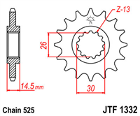 JT JTF1332.15 ZĘBATKA PRZÓD